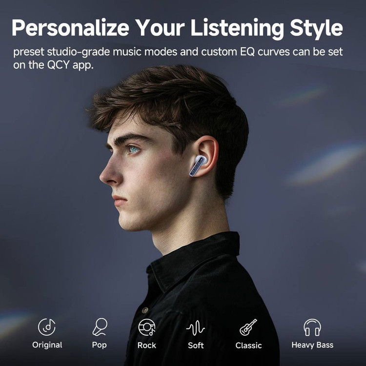 هدفون بلوتوثی کیو سی وای مدل MeloBuds Neo