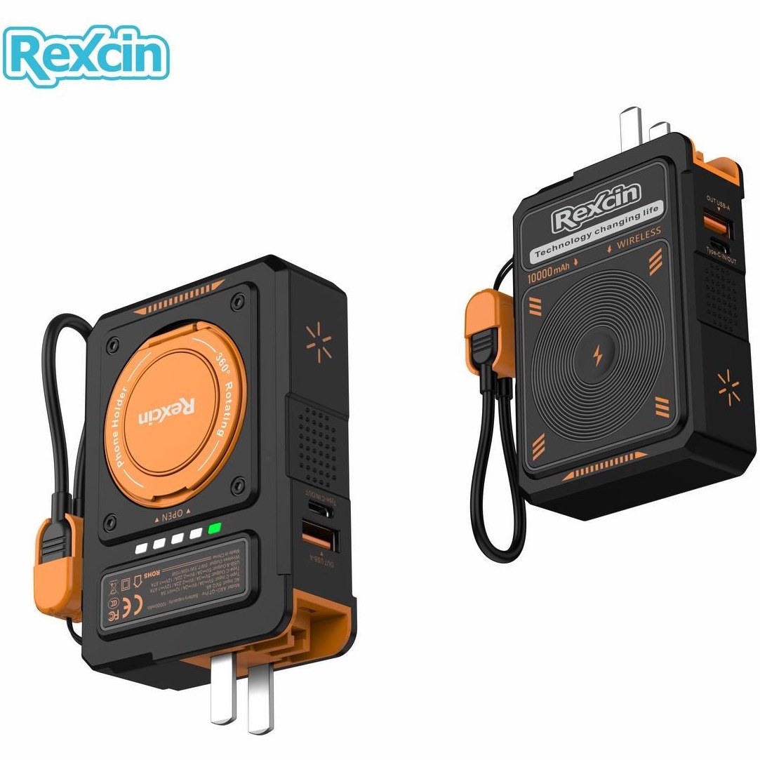پاوربانک رکسین مدل rex-cpb10 ظرفیت 10000 میلی آمپرساعت