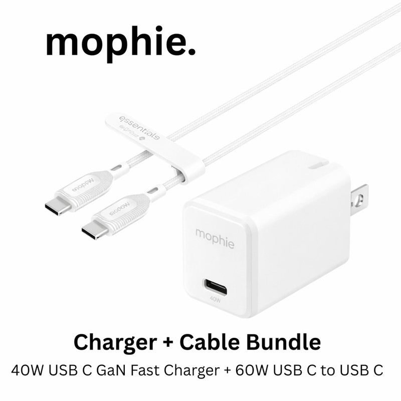 شارژر دیواری 40 وات موفی مدل ESS GAN 40W 1C به همراه کابل تبدیل USB-C